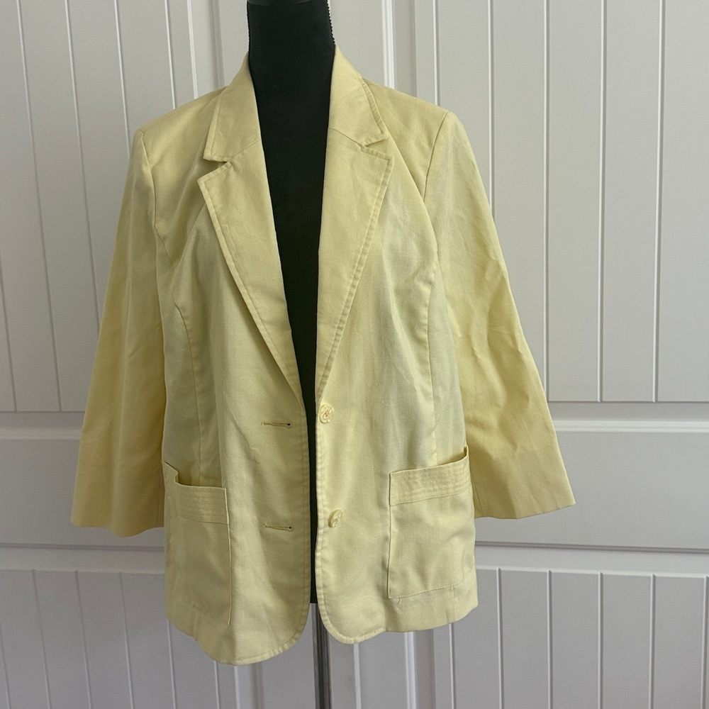 Alfred Dunner Soft Yellow Jacket
